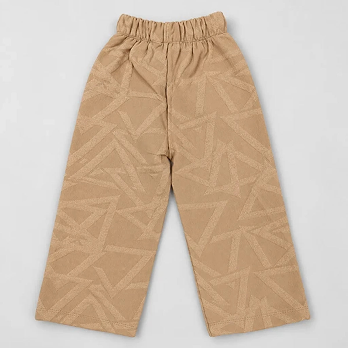 Girls’ Tan & Cream Layered Top and Trouser Set