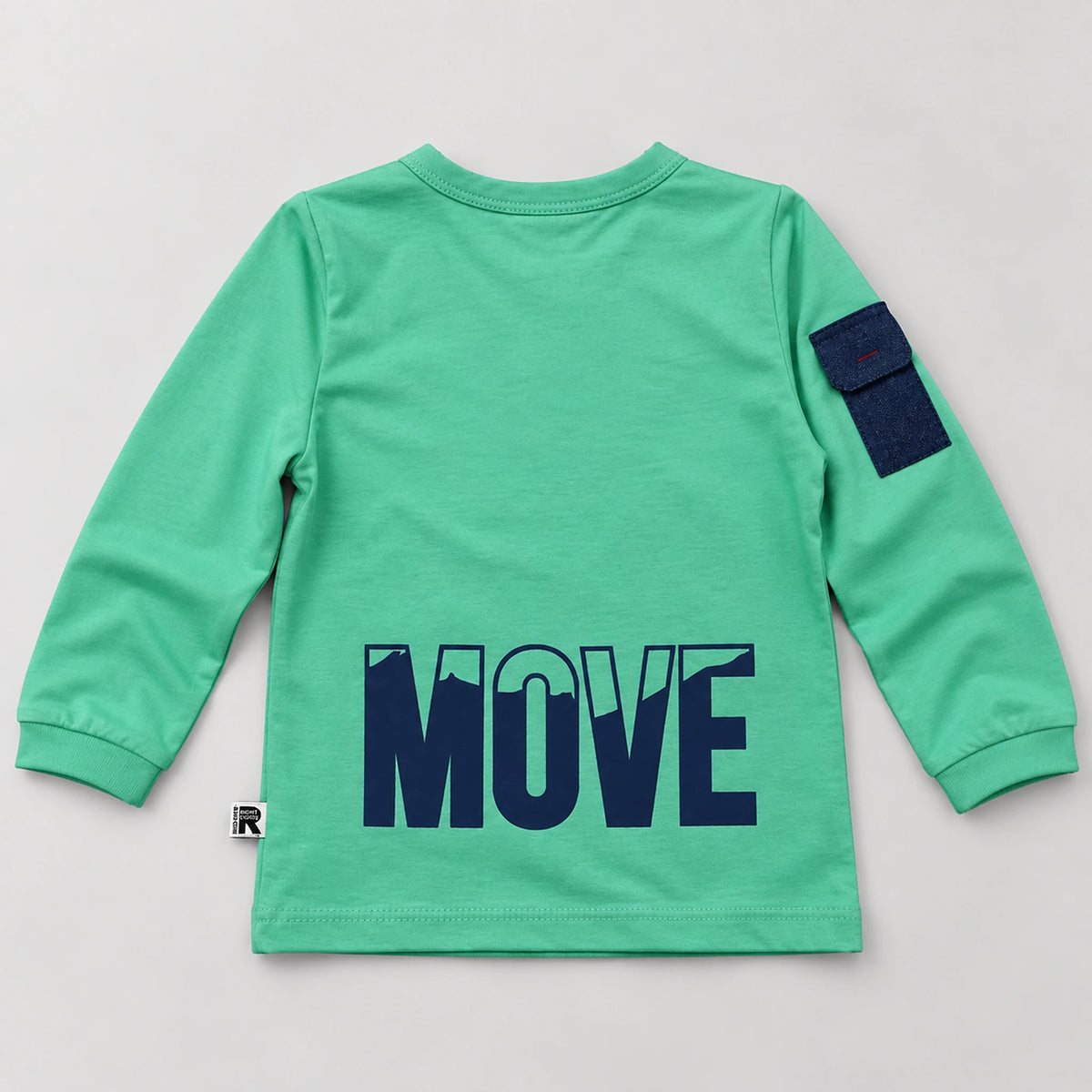 Boys’ Mint “Move” Graphic Shirt with Blue Jeans Set