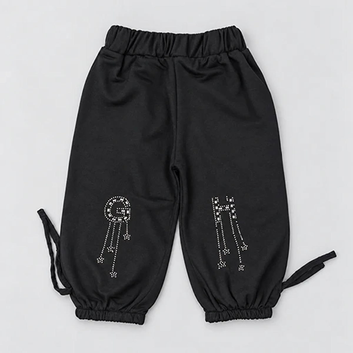 Girls’ Black Jewelled Graphic Sweatshirt & Jogger Set